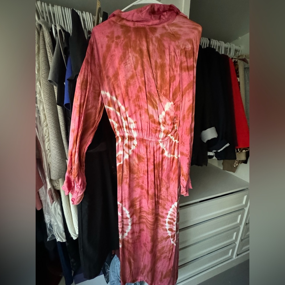 Young Fabulous and Broke Siren Shirtdress Tie Dye Plunge - Picture 2 of 4